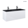Vernal umywalka z szafką 120 cm biały połysk/czarny mat OLTENS 68035000