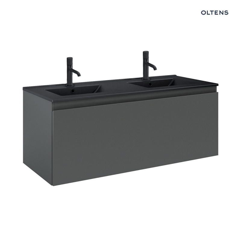 Vernal umywalka z szafką 120 cm czarny mat/grafit mat OLTENS 68035400
