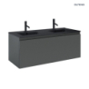 Vernal umywalka z szafką 120 cm czarny mat/grafit mat OLTENS 68035400