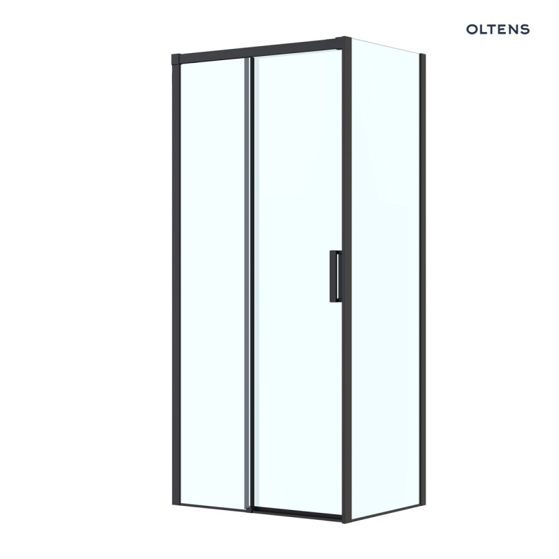Breda kabina prysznicowa 100x80 cm prostokątna czarny mat/szkło przezroczyste OLTENS 20221300