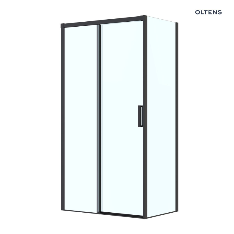 Breda kabina prysznicowa 110x80 cm prostokątna czarny mat/szkło przezroczyste OLTENS 20222300