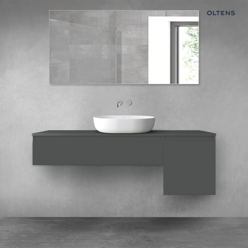 Vernal zestaw mebli łazienkowych 140 cm z blatem grafit mat OLTENS 68280400
