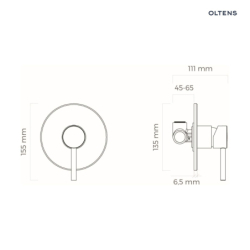 Molle bateria prysznicowa podtynkowa kompletna grafit OLTENS 33100400