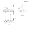 Molle bateria wannowo-prysznicowa podtynkowa 4-otworowa grafit OLTENS 34105400