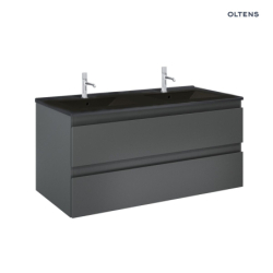 Vernal szafka 120 cm podumywalkowa wisząca z umywalką grafit mat/czarny mat OLTENS 68465400
