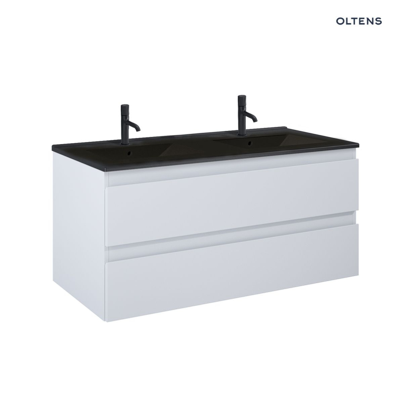Vernal szafka 120 cm podumywalkowa wisząca z umywalką szary mat/czarny mat OLTENS 68465700