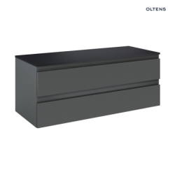 Vernal szafka 120 cm podumywalkowa wisząca z blatem grafit mat/czarny mat OLTENS 68468400
