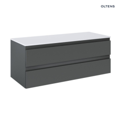 Vernal szafka 120 cm podumywalkowa wisząca z blatem grafit mat/biały połysk OLTENS 68469400