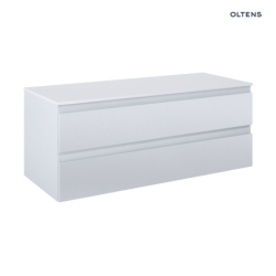 Vernal szafka 120 cm podumywalkowa wisząca z blatem szary mat/biały połysk OLTENS 68469700