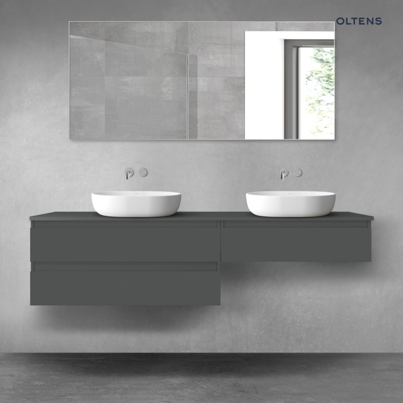 Vernal zestaw mebli łazienkowych 180 cm z blatem grafit mat OLTENS 68554400