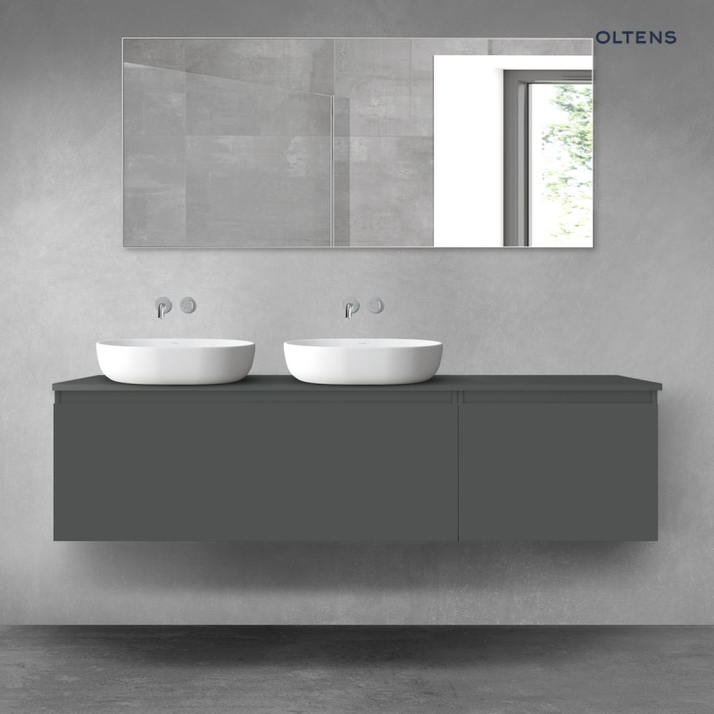 Vernal zestaw mebli łazienkowych 180 cm z blatem grafit mat OLTENS 68596400