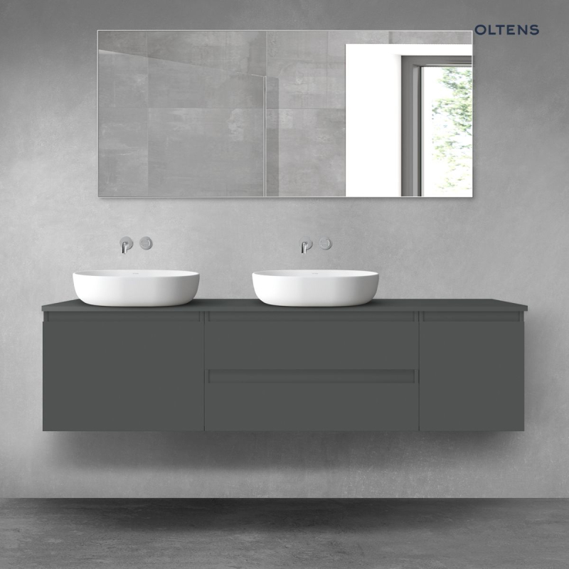 Vernal zestaw mebli łazienkowych 180 cm z blatem grafit mat OLTENS 68515400