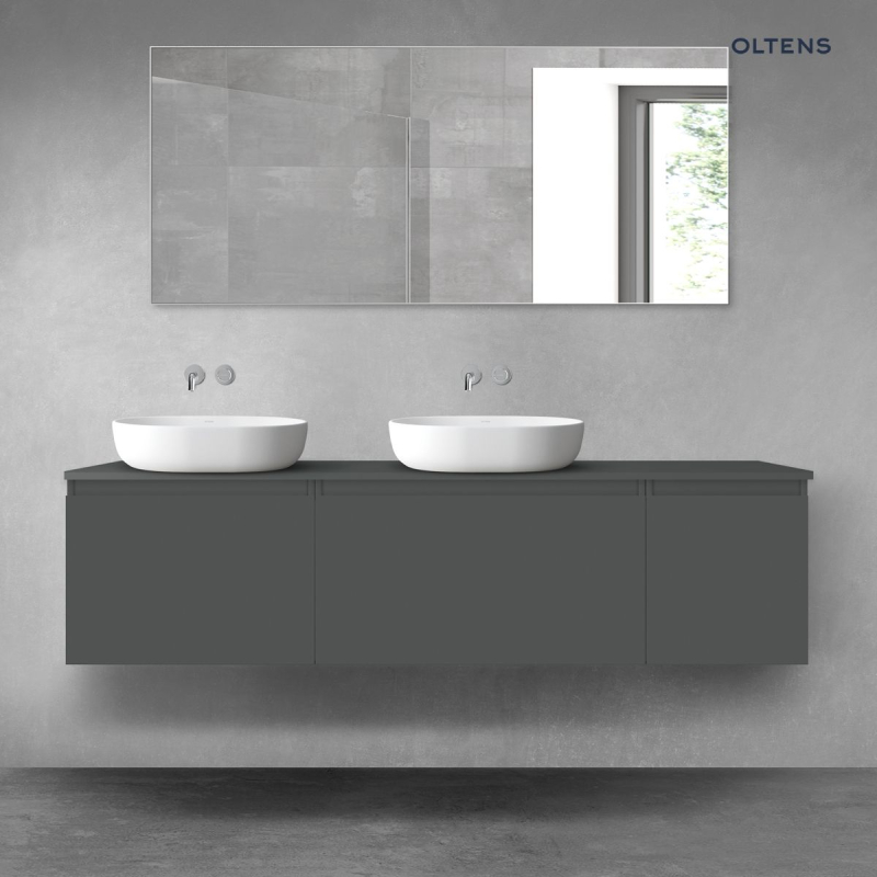 Vernal zestaw mebli łazienkowych 180 cm z blatem grafit mat OLTENS 68521400