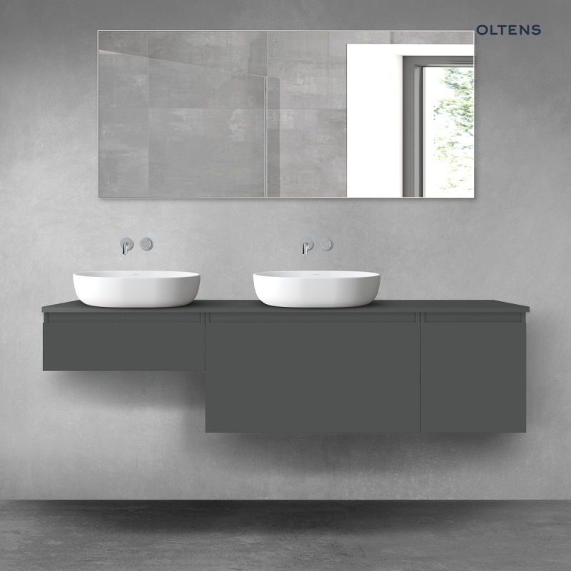 Vernal zestaw mebli łazienkowych 180 cm z blatem grafit mat OLTENS 68520400