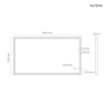 Nordlis lustro 60x120 cm prostokątne z oświetleniem LED i systemem Klarglas OLTENS 64107300