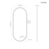 Nordlis lustro 50x120 cm owalne z oświetleniem LED i systemem Klarglas OLTENS 64104800