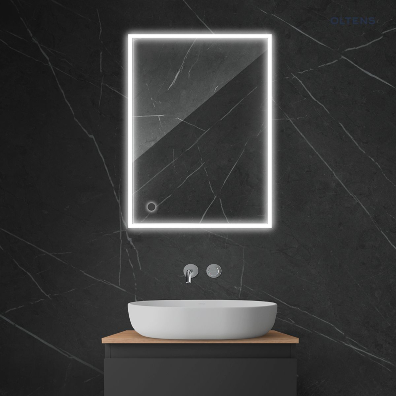 Nordlis lustro 60x80 cm prostokątne z oświetleniem LED i systemem Klarglas OLTENS 64105000
