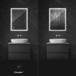 Nordlis lustro 60x80 cm prostokątne z oświetleniem LED i systemem Klarglas OLTENS 64105000