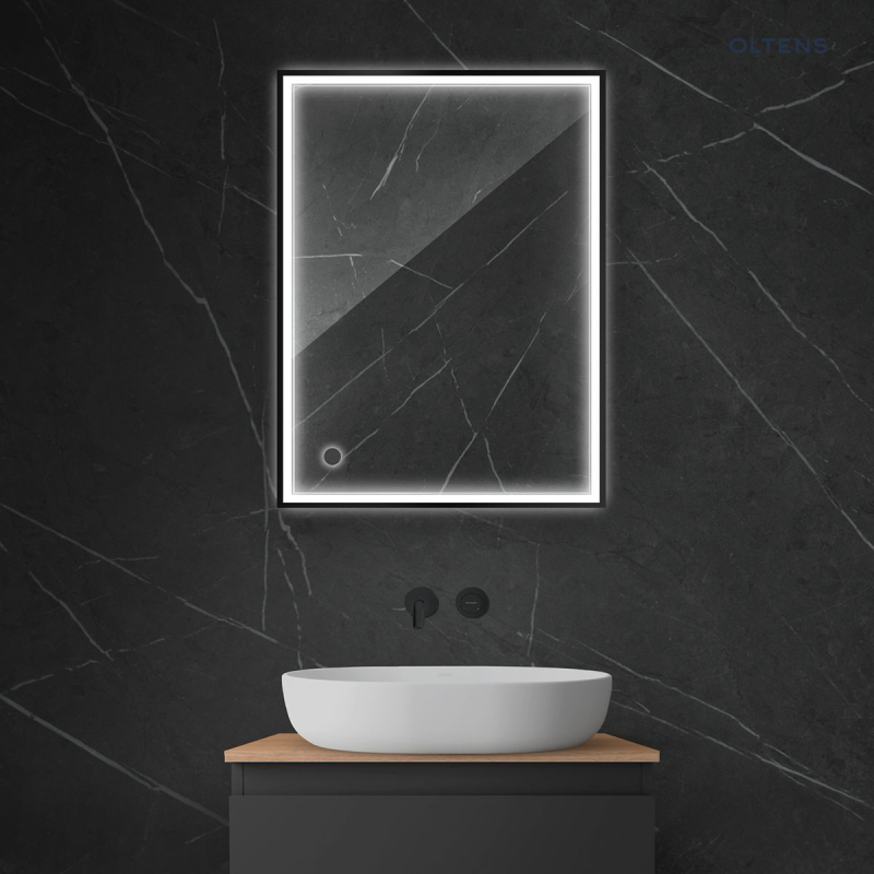Nordlis lustro 60x80 cm prostokątne z oświetleniem LED i systemem Klarglas OLTENS 64105300