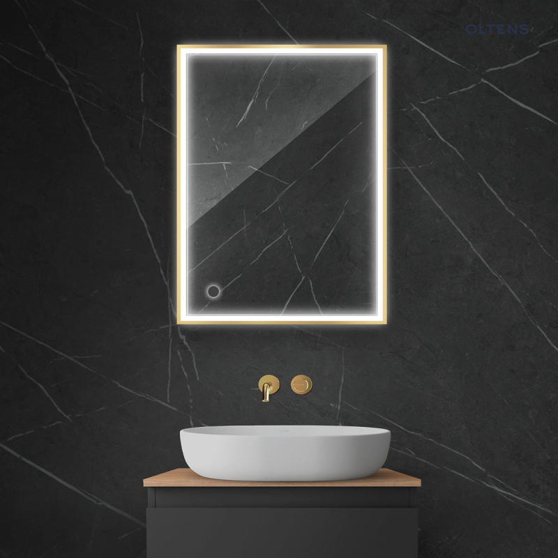 Nordlis lustro 60x80 cm prostokątne z oświetleniem LED i systemem Klarglas OLTENS 64105800