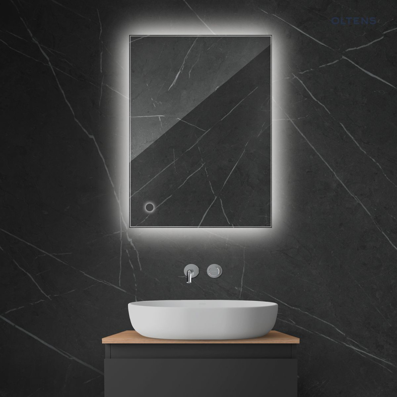 Nordlis lustro 60x80 cm prostokątne z oświetleniem LED i systemem Klarglas OLTENS 64115000