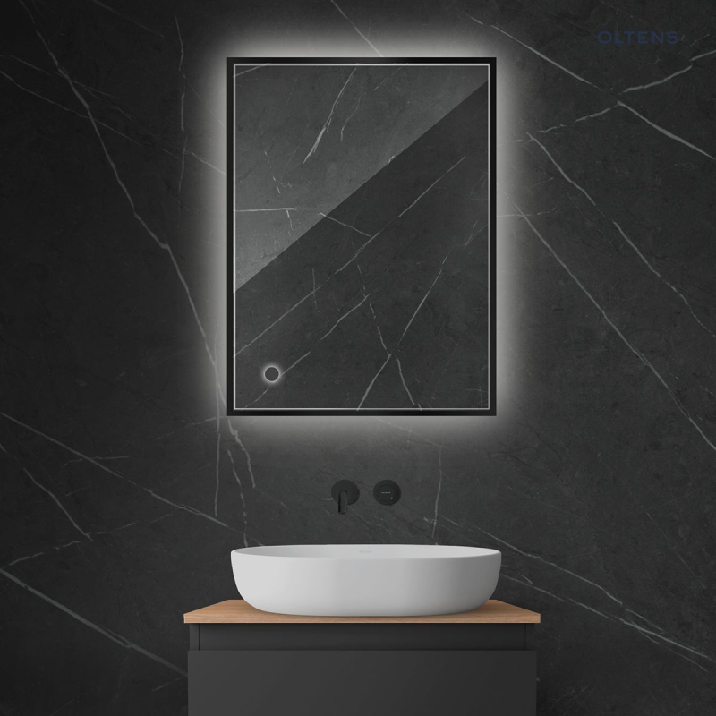 Nordlis lustro 60x80 cm prostokątne z oświetleniem LED i systemem Klarglas OLTENS 64115300