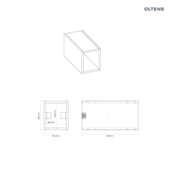 Vernal szafka 20 cm wisząca grafit mat OLTENS 60020400