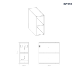 Vernal szafka 20 cm wisząca czarny mat OLTENS 60021300