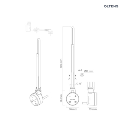 Varmare grzałka elektryczna 300 W czarna OLTENS 55911300