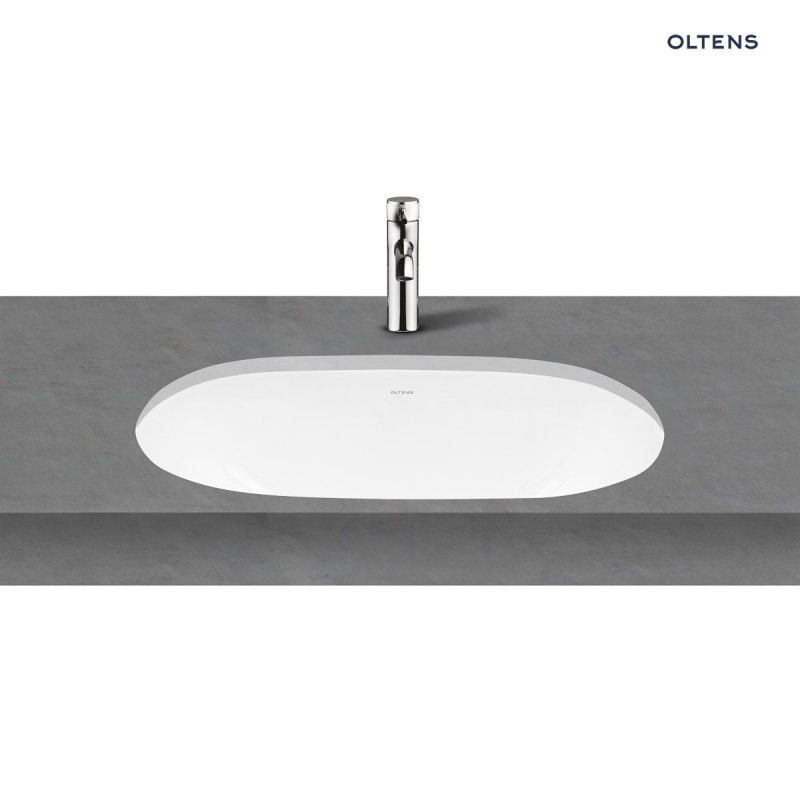 Gapa umywalka 56x41 cm podblatowa z powłoką SmartClean owalna biała OLTENS 40604000