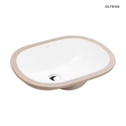 Gapa umywalka 56x41 cm podblatowa z powłoką SmartClean owalna biała OLTENS 40604000