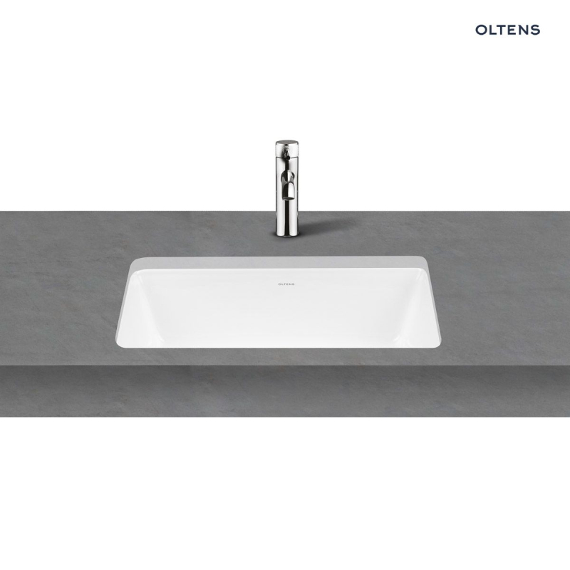 Drammen umywalka 48x36,5 cm podblatowa z powłoką SmartClean prostokątna biała OLTENS 40606000