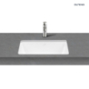 Drammen umywalka 48x36,5 cm podblatowa z powłoką SmartClean prostokątna biała OLTENS 40606000