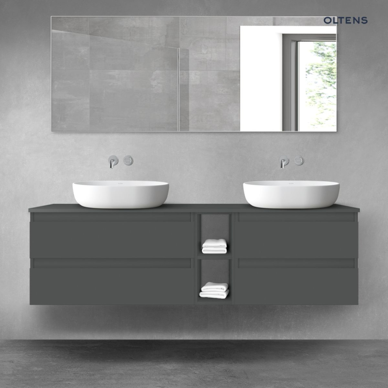 Vernal zestaw mebli łazienkowych 160 cm z blatem grafit mat OLTENS 68633400