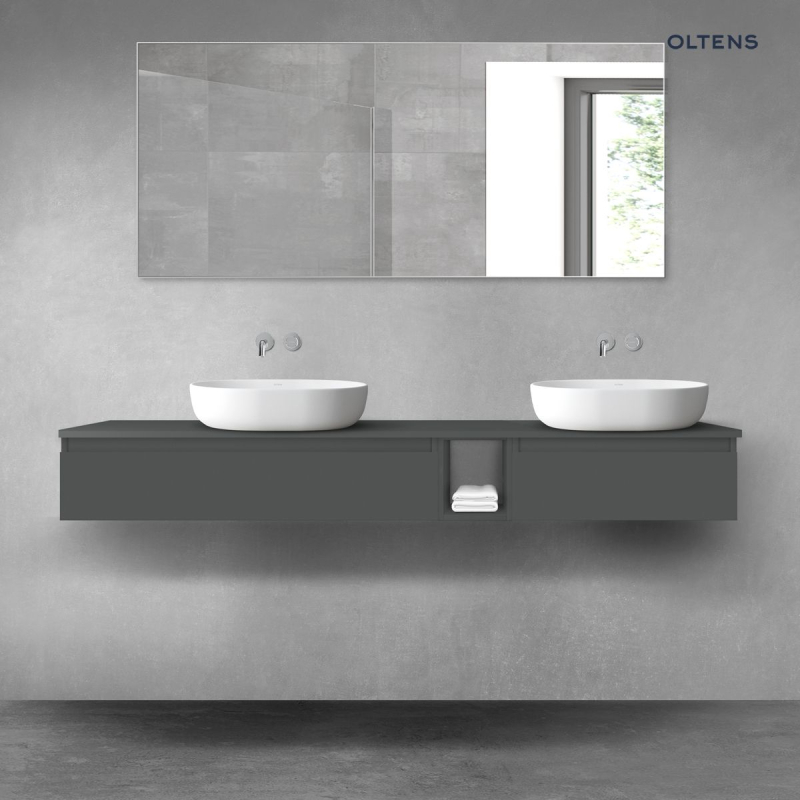 Vernal zestaw mebli łazienkowych 180 cm z blatem grafit mat OLTENS 68657400