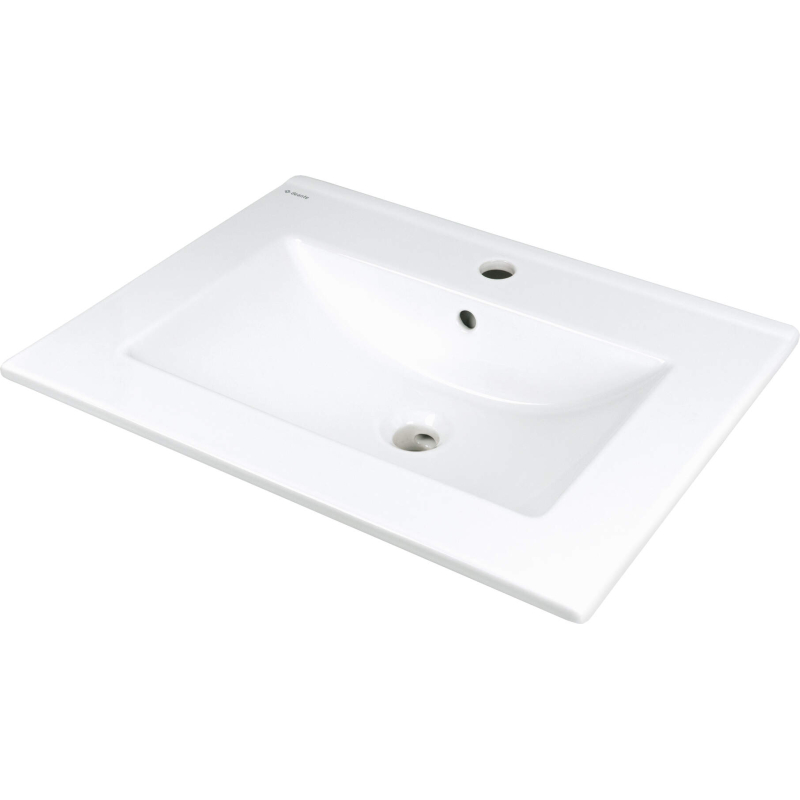 Umywalka ceramiczna wpuszczana z miejscem na baterię Tubo biały DEANTE CTU_646M