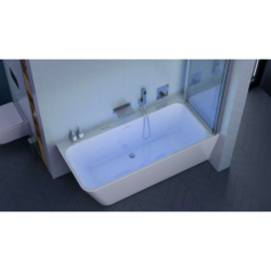 System podwodnego oświetlenia 4-LED z wanną narożną Lila 2.0, 160 cm, prawą EXCELLENT WAEX.LIL2.LED4160PWHN