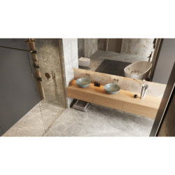 Vidoq wspornik kabiny walk-in 120 cm do docięcia, miedziany szczotkowany EXCELLENT KAEX.1599.1200.CB
