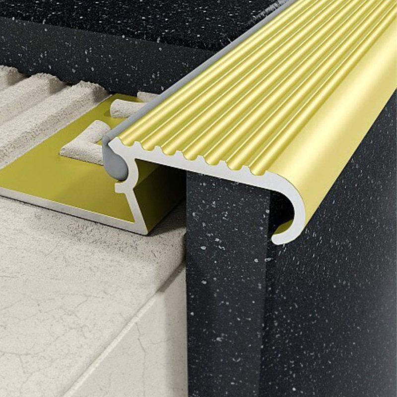 Profil Z schodowy 10 mm, długość 250 cm aluminiowy, anodowany złoty EXCELLENT LIPBASEAZ.250