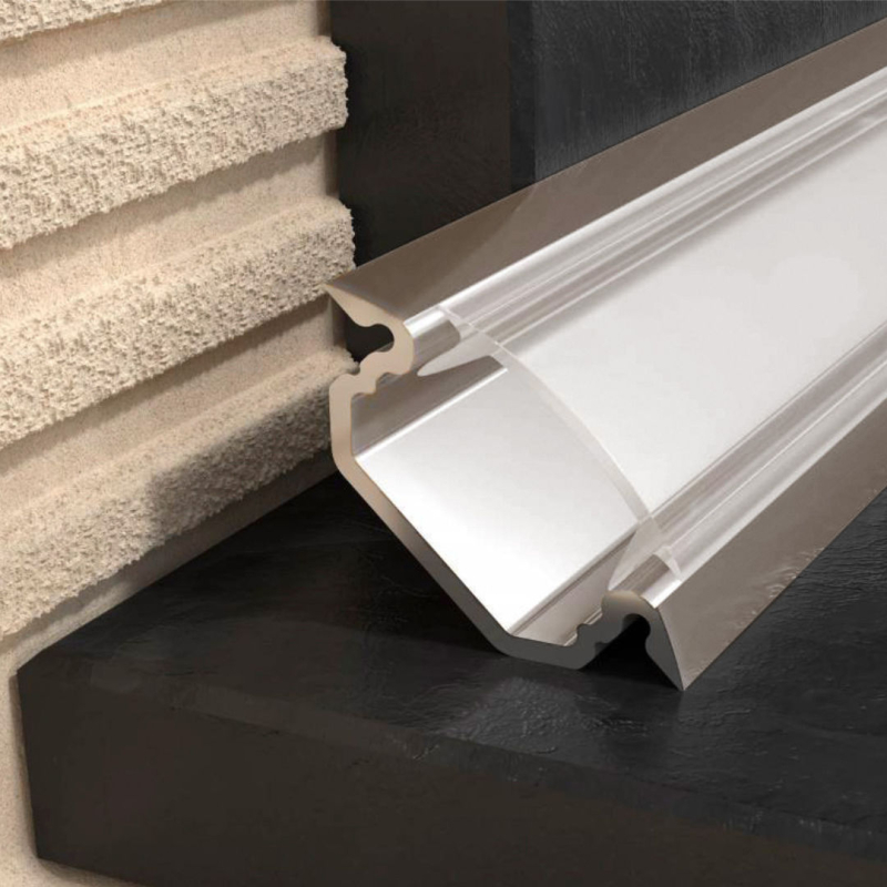 Profil PROFILED oświetleniowy z blendą 23 mm, długość 250 cm, aluminiowy, inox srebrny EXCELLENT LIPOSLEDIN.23/250