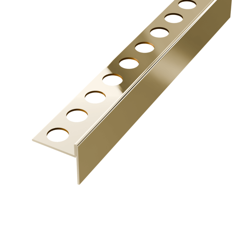 Profil brodzikowy 120 cm, spadkowy lewy stal nierdzewna, złoty, polerowany EXCELLENT LIPSBSZ.L/120