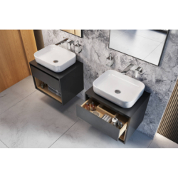 Tuto Szafka Z Blatem 80 Szary/Dąb EXCELLENT MLEX.0102.800.GRBL