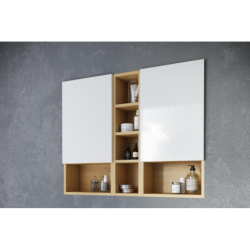 Tuto Szafka Wisz.Lewa Front 40x80 Bia/Dą EXCELLENT MLEX.0105.400.BLWH