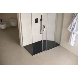 Brodzik LAVANO SLIM 100x90 Czarny EXCELLENT BREX.1103.100.090.BLN