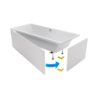 Obudowa Flex Do Wanny Prostokąt. 200x60 EXCELLENT OBEX.P.20X90WH