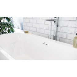 Zestaw promocyjny Lila 2.0 wanna wolnostojąca 160x73 cm biały z bateria wolnostojącą Keria, chrom EXCELLENT ZEPR.0012