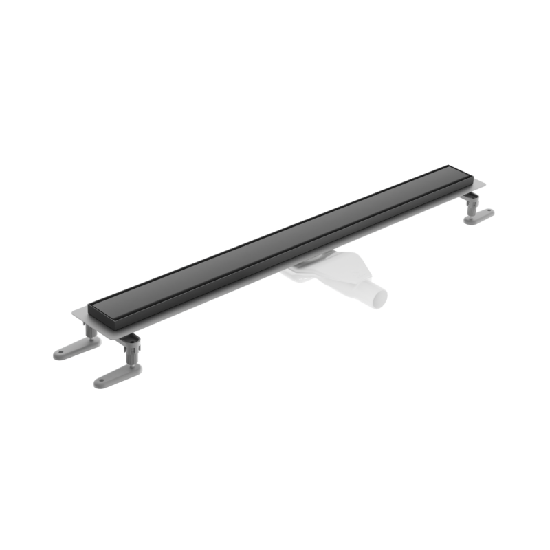 Stilio odpływ liniowy 90 cm z kołnierzem ruszt dekoracyjny, czarny mat EXCELLENT INEX.1515.900.R.BL