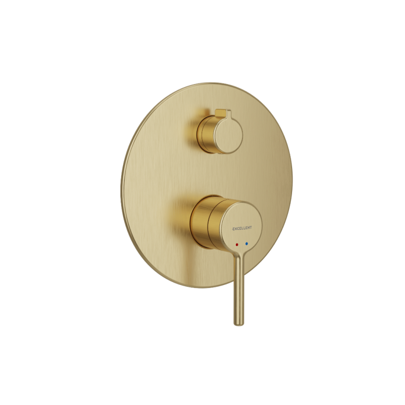 PI bateria prysznicowo-wannnowa podtynkowa 2 funkcyjna, złoty szczotkowany EXCELLENT AREX.1245GB