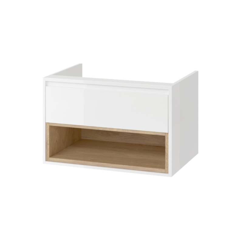 Tuto Szafka P/U 80 Biały/Dąb EXCELLENT MLEX.0101.800.WHBL