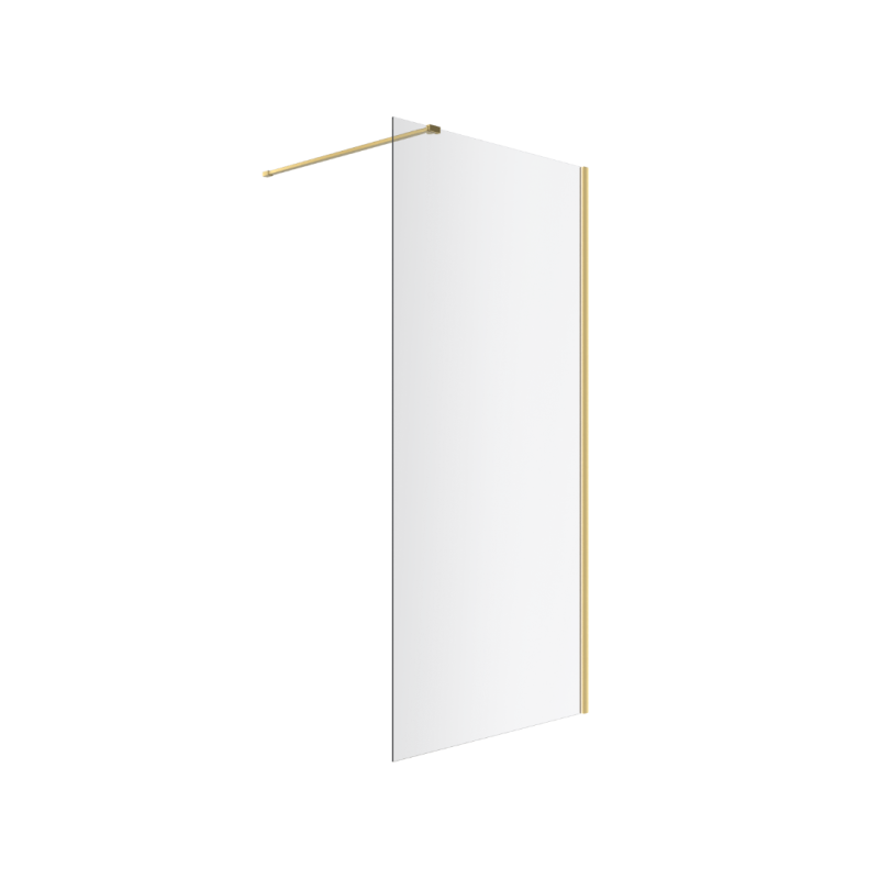 Vidoq walk-in ścianka prysznicowa prosta 80x200 cm, powłoka Clean Control, złoty połysk EXCELLENT KAEX.1506.K.800.GL